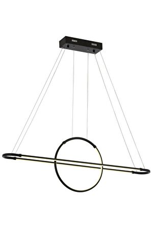 AVONNI AV-60264-2BSY Siyah Boyalı Modern Avize LED Metal Pleksi 110x14cm