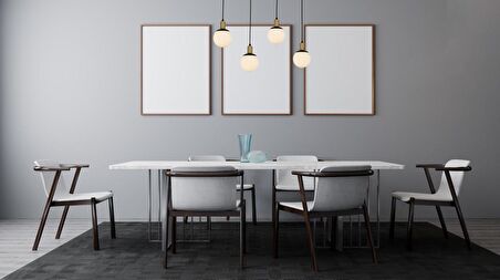 AVONNI AV-60273-4Y-BSY Siyah Boyalı Modern Avize E27 Metal Cam 80x15cm