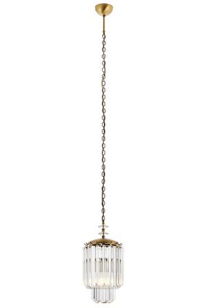 AVONNI AV-60298-1E Eskitme Kaplama Klasik Avize E27 Metal Kristal 20cm