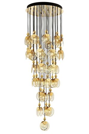AVONNI AV-60313-37BSA Sarı Boyalı Modern Avize E27 Metal 70cm