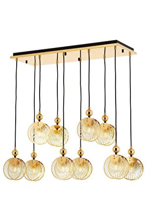 AVONNI AV-60313-S30X85 Sarı Kaplama Modern Avize E27 Metal 85x30cm