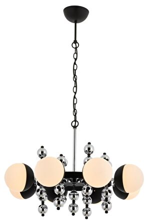 AVONNI AV-60318-8K Krom Kaplama Modern Avize E27 Metal Cam 105cm
