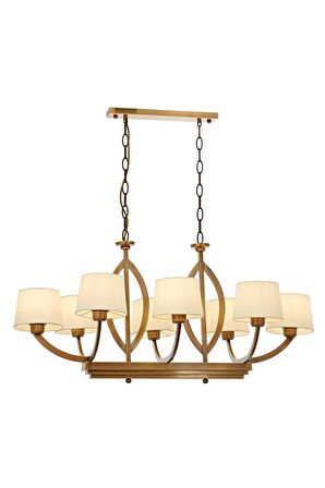 AVONNI AV-60362-8ES-YM Eskitme Kaplama Modern Avize E27 Metal Cam 100x55cm