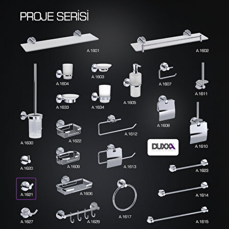 Duxxa Proje Askılık İkili Pimli-Krom A.1621