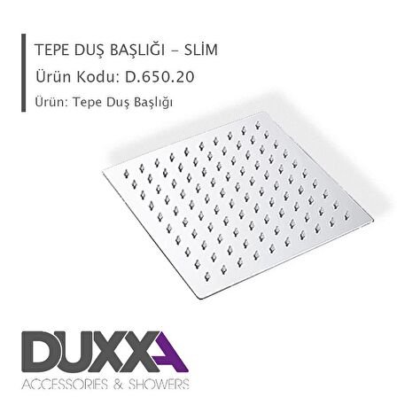 DUXXA SLİM ANKASTRE DUŞ BAŞLIĞI 20X20 (D.650.20)