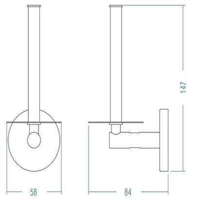 DUXXA YEDEK KAĞITLIK BEKLETME KROM (A.1111) 
SPARE ROLL HOLDER