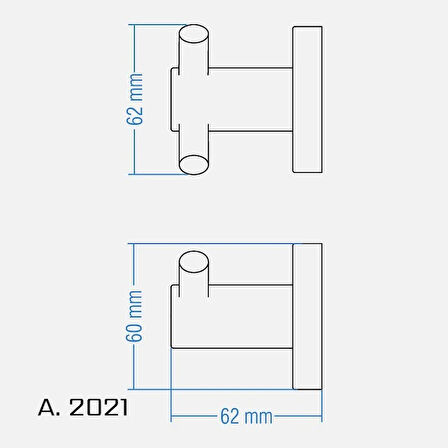 Duxxa Croma Arya İkili Askılık Krom A.2021