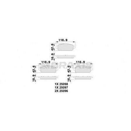 Opel Arka Fren Balatası Astra J Cruze Mokka - Braxıs Ab0100