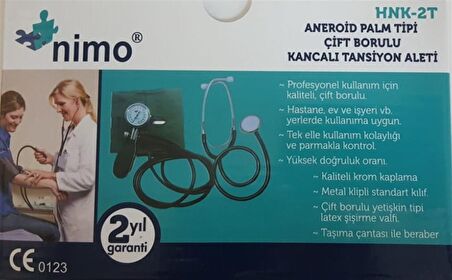 Nimo HKN-2T Erka Çift Boru Kancalı Koldan Tansiyon Aleti HS-201B2