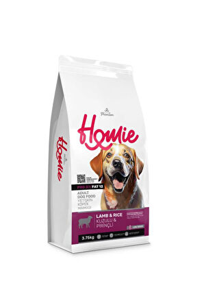 Homie Düşük Tahıllı Kuzulu ve Pirinçli Köpek Maması 3,75 Kg
