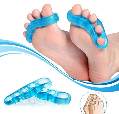 Ayak 5 Parmak Ayırıcı Şekil Düzeltici Aparat Deluxe Pampered Toes Silikon 5 Parmak Ayraç