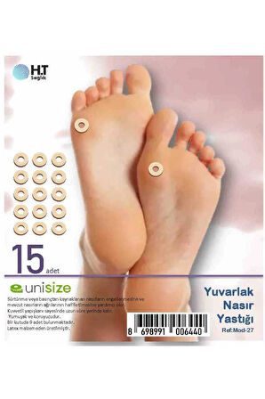 15 Adet Yuvarlak Nasır Koruyucu Yastık, konfor sağlayan rahat tasarım