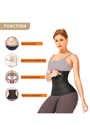 3 Metre Bele Dolamalı Sarma Bandaj Korse, Rahat ve Destekleyici Tasarım