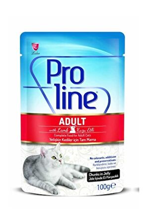 Proline  Pouch Kuzu Etli Kedi Konservesi 100 gr