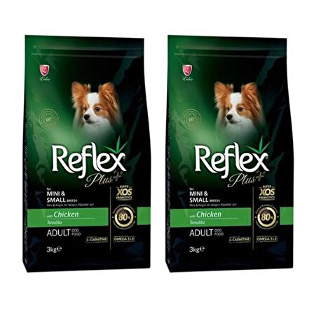 Reflex Plus Plus Tavuklu Mini Irk Yetişkin Kuru Köpek Maması 2x3 kg