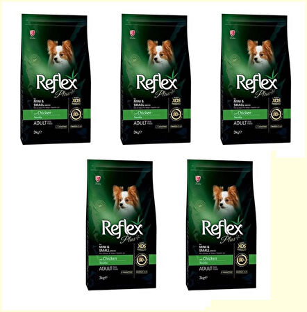 Reflex Plus Tavuklu Mini Irk Yetişkin Köpek Maması 3 Kg*5 ADET