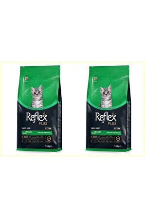Reflex Plus Kitten Tavuklu Yavru Kedi Maması 1,5 Kg (2 ADET)