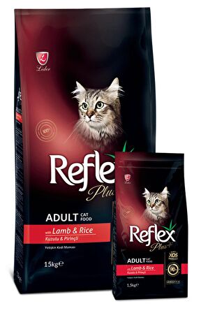 Reflex Plus Kuzulu Ve Pirinçli Yetişkin Kedi Maması 2 X 1 Kg. Açık Paket