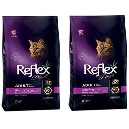 Reflex Plus Renkli Taneli Tavuklu Kedi Maması 1,5 Kg 2 Adet