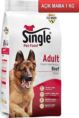 Single Sığır Etli Köpek Maması 1 kg AÇIK