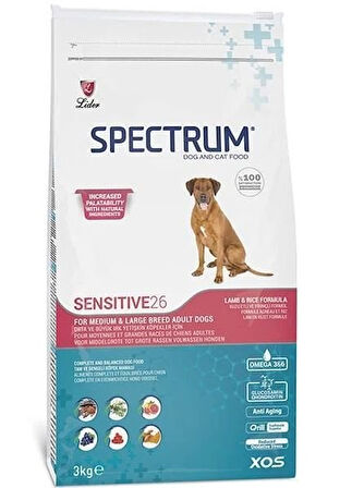 SPECTRUM SENSITIVE 26 YETİŞKİN KÖPEK MAMASI 3 KG