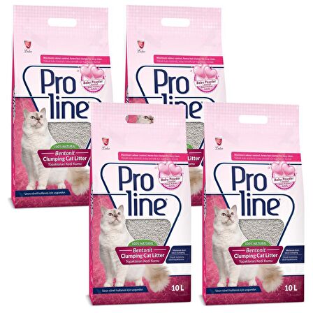 Pro Line Babypowder Kedi Kumu ParfüMLü 10 Lt 4 Adet