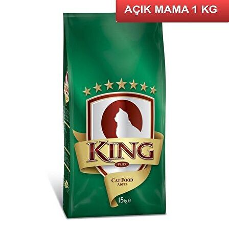 King Plus Fish Balıklı Yetişkin Kedi Maması 1 Kg AÇIK