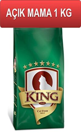 King Plus Etli Kedi Maması 1 Kg AÇIK