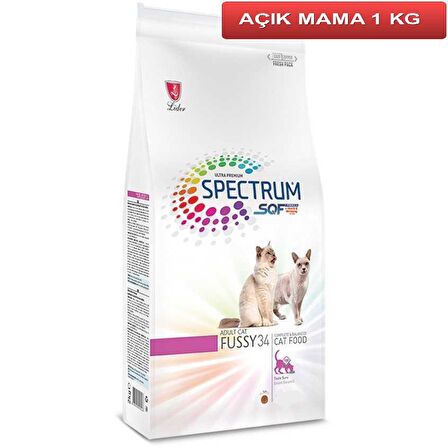 Spectrum Fussy 34 İştah Açıcı Balıklı Kedi Maması 1 Kg AÇIK