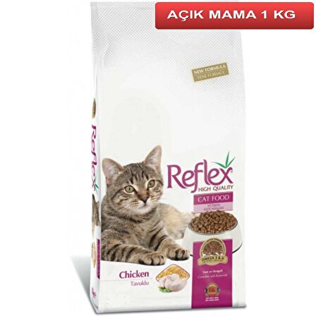 Reflex Chicken Yetişkin Tavuklu Kedi Maması 1 Kg AÇIK