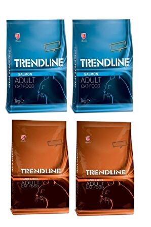 Trendline Kuzu Etli-Somonlu Kedi Maması 1 Kg X 4 Adet