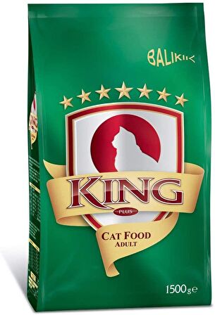 King Balıklı Yetişkin Kedi Maması 1,5 kg