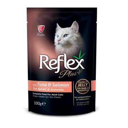 Reflex Plus Tuna Ve Somonlu Pouch Kedi Konserve Jöle İçinde Et Parçacıklı 100 Gr