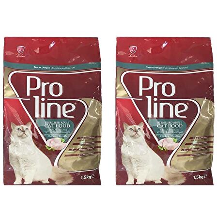 Pro Line Sterilised Kısır Kedi Maması 1,5 Kg 2 Adet