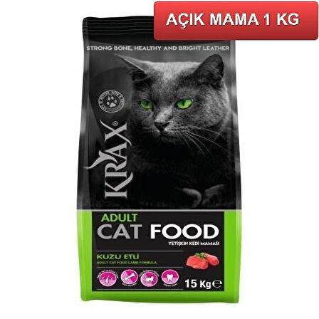 Krax Kuzu Etli Kedi Maması 1 Kg AÇIK