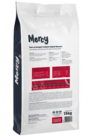 15 Kg Mercy Biftekli Yetişkin Köpek Maması