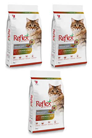 Multicolor Renkli Tavuklu Yetişkin Kedi Maması 2 Kg X 3 Paket