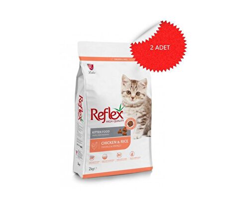 REFLEX TAVUKLU YAVRU KEDİ MAMASI 2 KG * 2 ADET