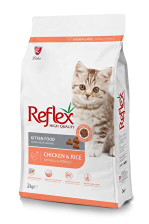 Reflex Kitten Tavuklu Pirinçli Yavru Kedi Maması 2 Kg X 2 Adet