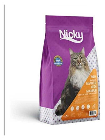 Nicky Tavuklu Kedi Maması 15KG