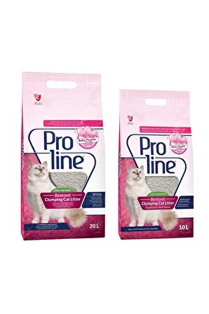 Proline Bentonit Kedi Kumu 20 10 Lt Bebek Pudralı