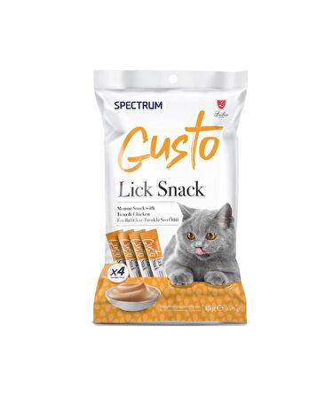 Spectrum Gusto Lick Snack Ton Balığı ve Tavuklu 4x15gr