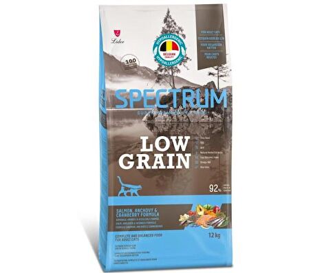 Spectrum Low Grain Somonlu&Hamsili Ve Kızılcıklı Kısırlaştırılmış Yetişkin Kedi Maması 12 Kg