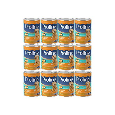 Proline Kuzu Etli ve Bal Kabaklı Yetişkin Köpek Konservesi 395 Gr*12 Adet