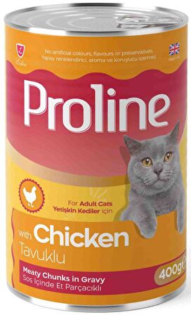 Pro Line Tavuklu Gravy Yetişkin Kedi Konserve Maması 400 Gr