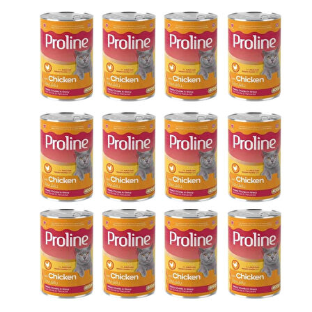 Proline Tavuklu Kedi Konservesi 400 g (12 Adet)