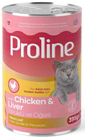 Pro Line Tavuklu ve Ciğerli Gravy Yetişkin Kedi Konserve Maması 395 Gr