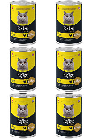 Plus Sos İçinde Parça Etli Tavuklu Yetişkin Kedi Konservesi 400gr - 6 Adet