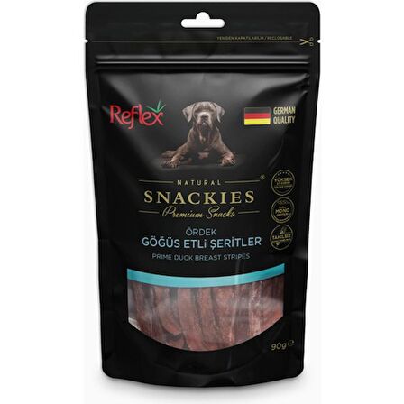 Reflex Snackies Ördek Göğüs Şeritleri Kurutulmuş Et Köpek Ödülü 90gr