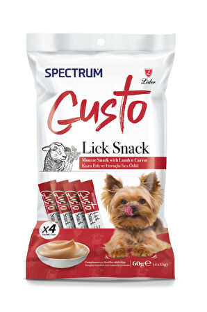 Spectrum Gusto Kuzu Etli ve Havuçlu Köpek Sıvı Ödülü 4x15gr